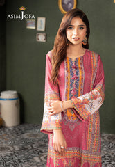 Asim Jofa Outfit Of The Day Ajod-06 Printed Lawn Silk 1 Pc
