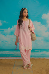 Dhaga Stitched Solid 2 Piece Emb Suit-Flavia
