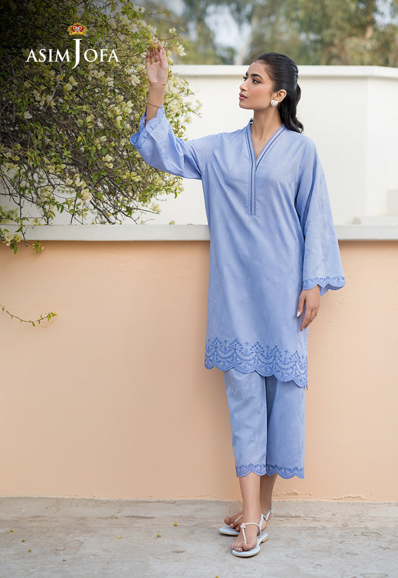 Asim Jofa Essential Pret Drop 6 Ajpb-103 Embroidered Cambric 2 Pcs
