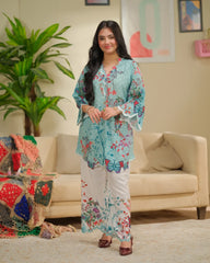 Dhaga Stitched 2 Piece Co-ords Set-Fire