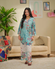 Dhaga Stitched 2 Piece Co-ords Set-Fire