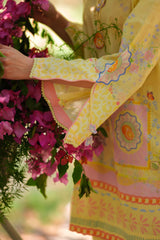 Print Muse By Sahar Stitched Co Ords Cambric Suit-Sunlit Citrus