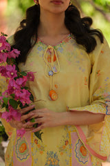 Print Muse By Sahar Stitched Co Ords Cambric Suit-Sunlit Citrus