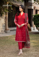 Asim Jofa Essential Pret Drop 6 Ajpb-98 Embroidered Raw Silk 3 Pcs