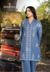 Asim Jofa Essential Pret Drop 6 Ajpb-117 Embroidered Cambric 2 Pcs