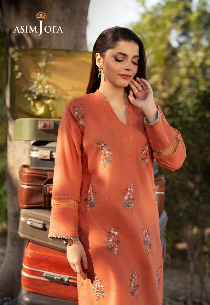 Asim Jofa Essential Pret Drop 6 Ajpb-96 Embroidered Cambric 2 Pcs
