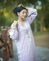 Urban Cut-Cotton Seersucker 2-Piece Long Dress-C0281