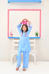Dhaga Stitched 2 Piece Premium Cotton Lawn Kids Collection'2025-Skyler