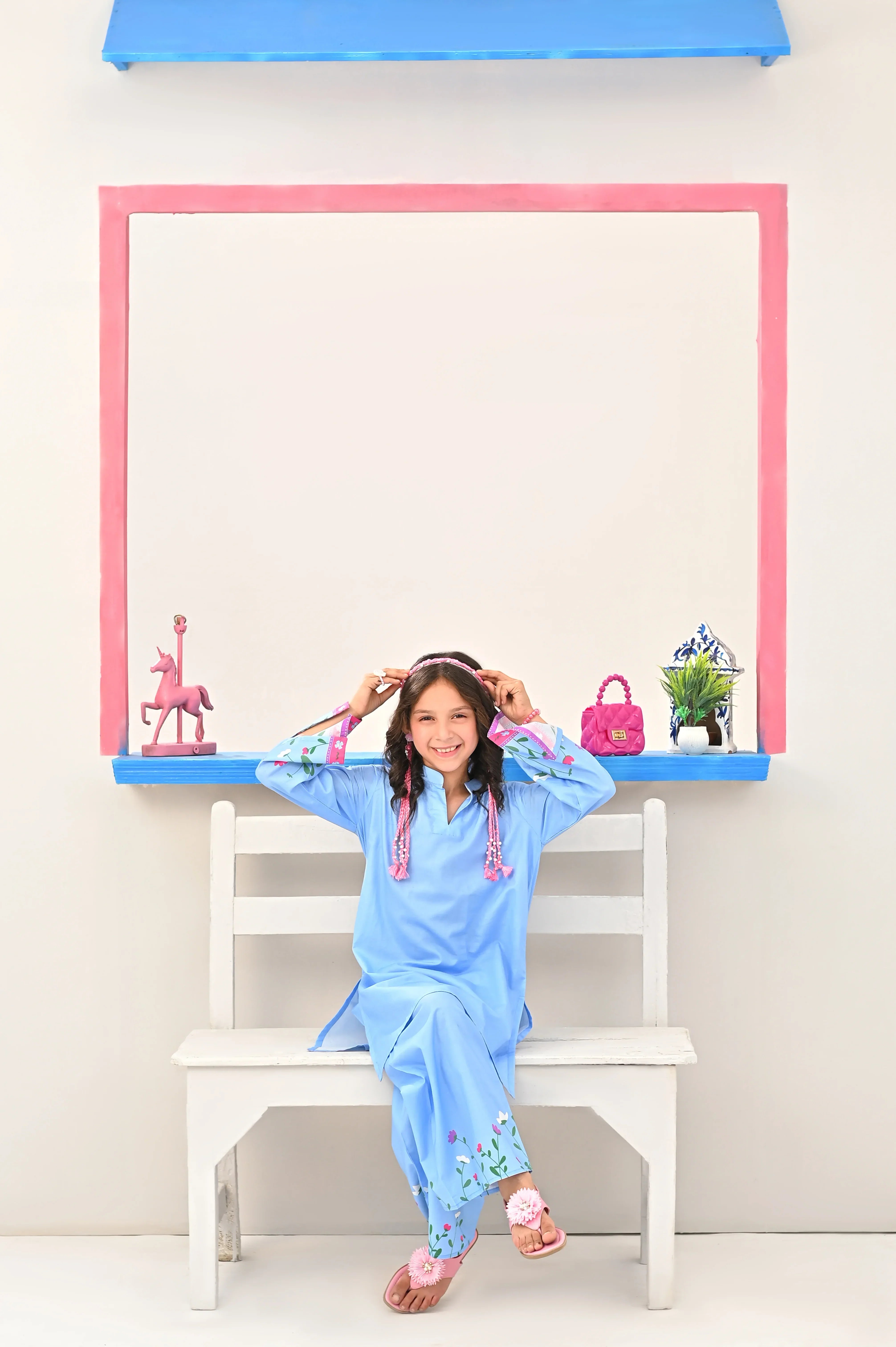 Dhaga Stitched 2 Piece Premium Cotton Lawn Kids Collection'2025-Skyler