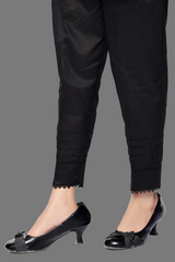 Urban Cut Jet Black Stitched Trouser with five Pleats ?100% Cotton