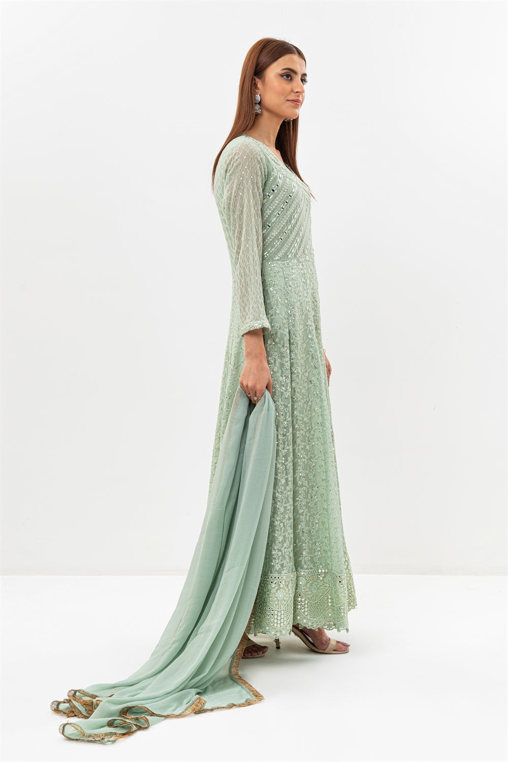 Manahils Stitched Formals Az 01-Aqua