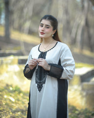 Urban Cut Stitched 1 Piece Emb Cotton Eid Edit-C0265-Long Dress