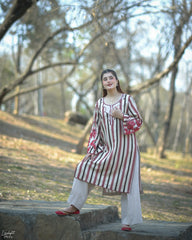 Urban Cut Stitched Co Ords Emb Cotton Eid Edit-C0255