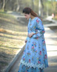 Urban Cut Stitched Co Ords Emb Cotton Eid Edit-C0266