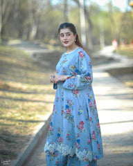 Urban Cut Stitched Co Ords Emb Cotton Eid Edit-C0266