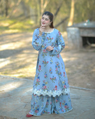 Urban Cut Stitched Co Ords Emb Cotton Eid Edit-C0266