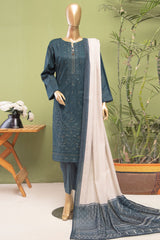 Dastan By HZ Unstitched 3 Piece Emb Slub Lawn Vol-03 Suit-DSE-10