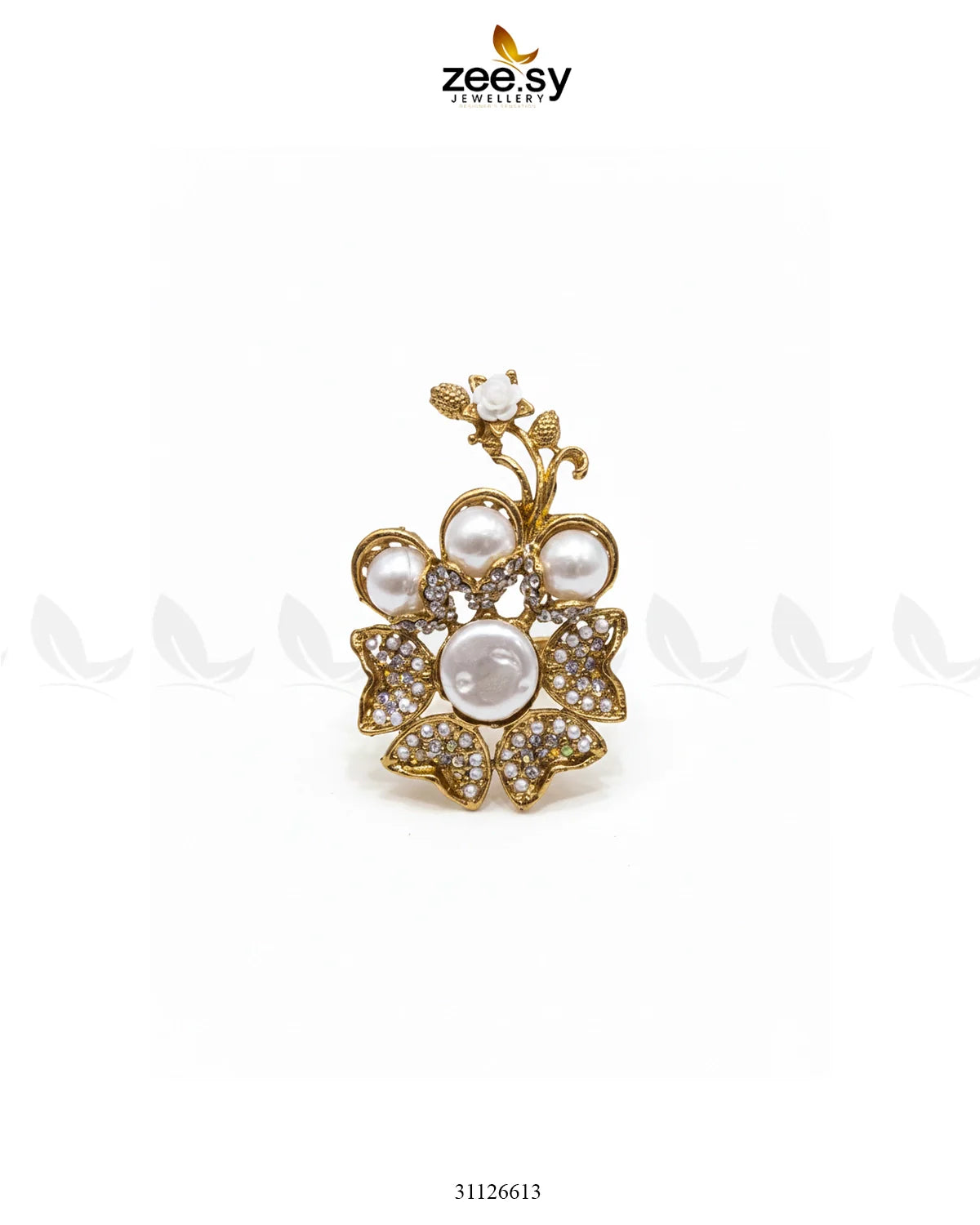 Daisy Floral Mother Pearl Ring - Zeesy Jewellery