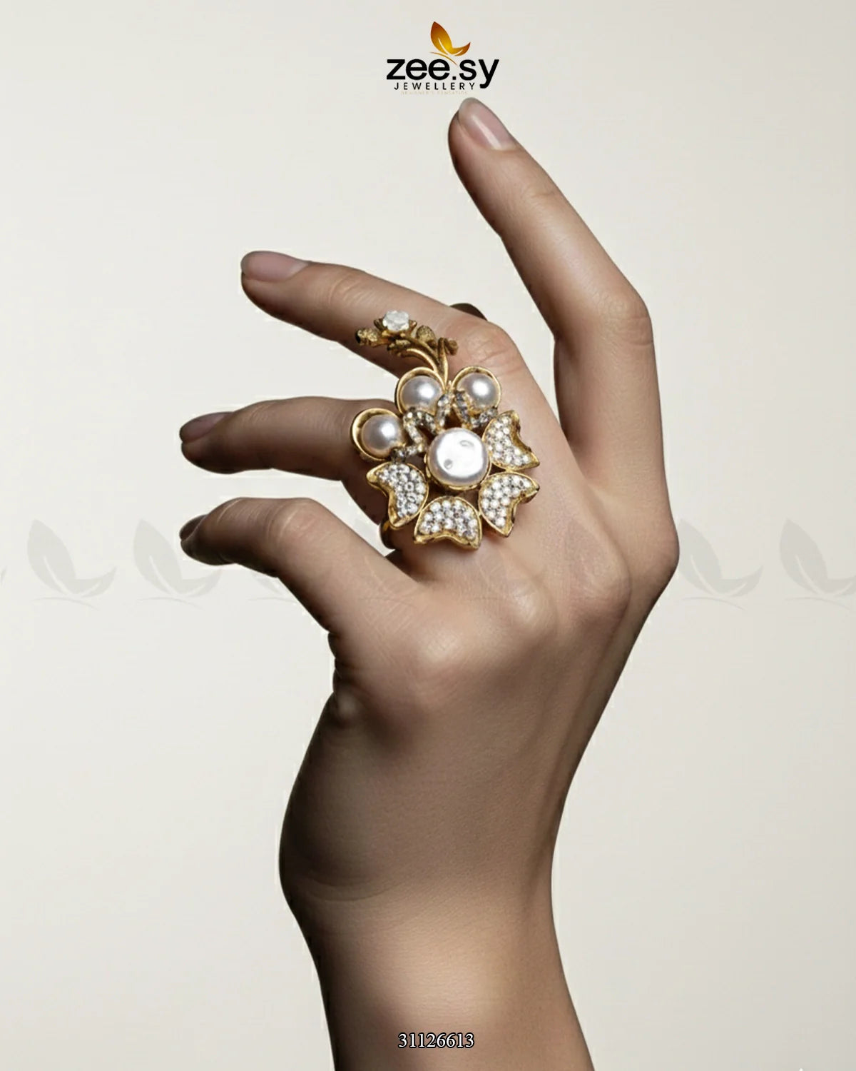 Daisy Floral Mother Pearl Ring - Zeesy Jewellery
