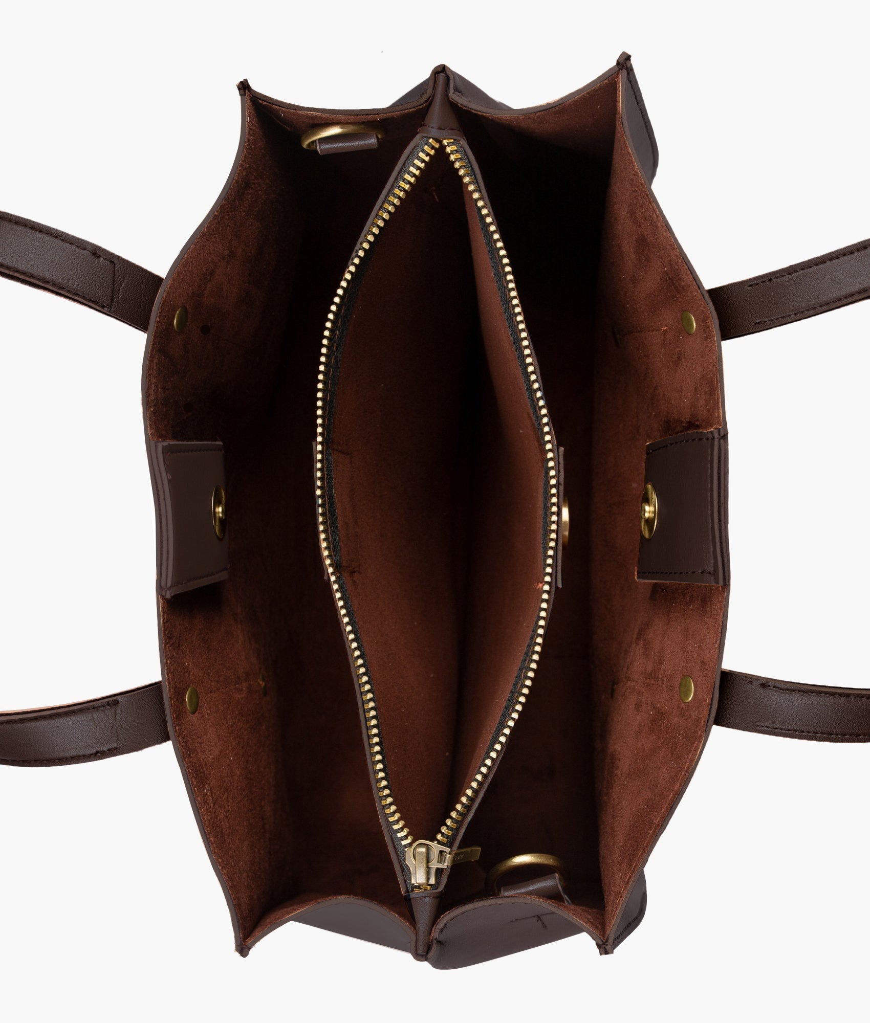 RTW Creation - Dark brown multi compartment satchel bag
