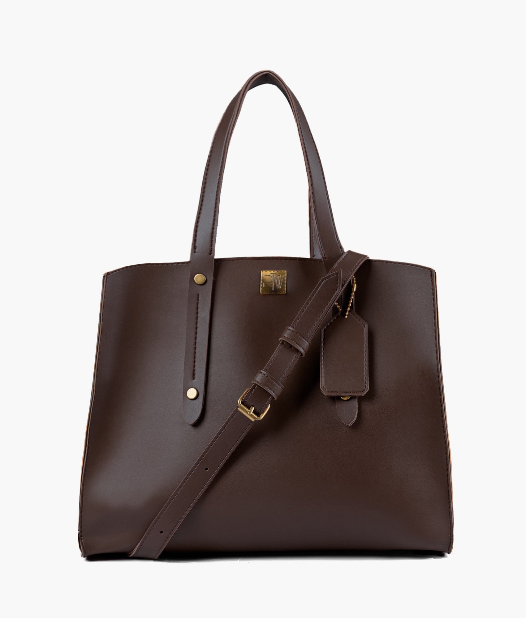 RTW Creation - Dark brown multi compartment satchel bag