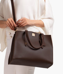 RTW Creation - Dark brown multi compartment satchel bag