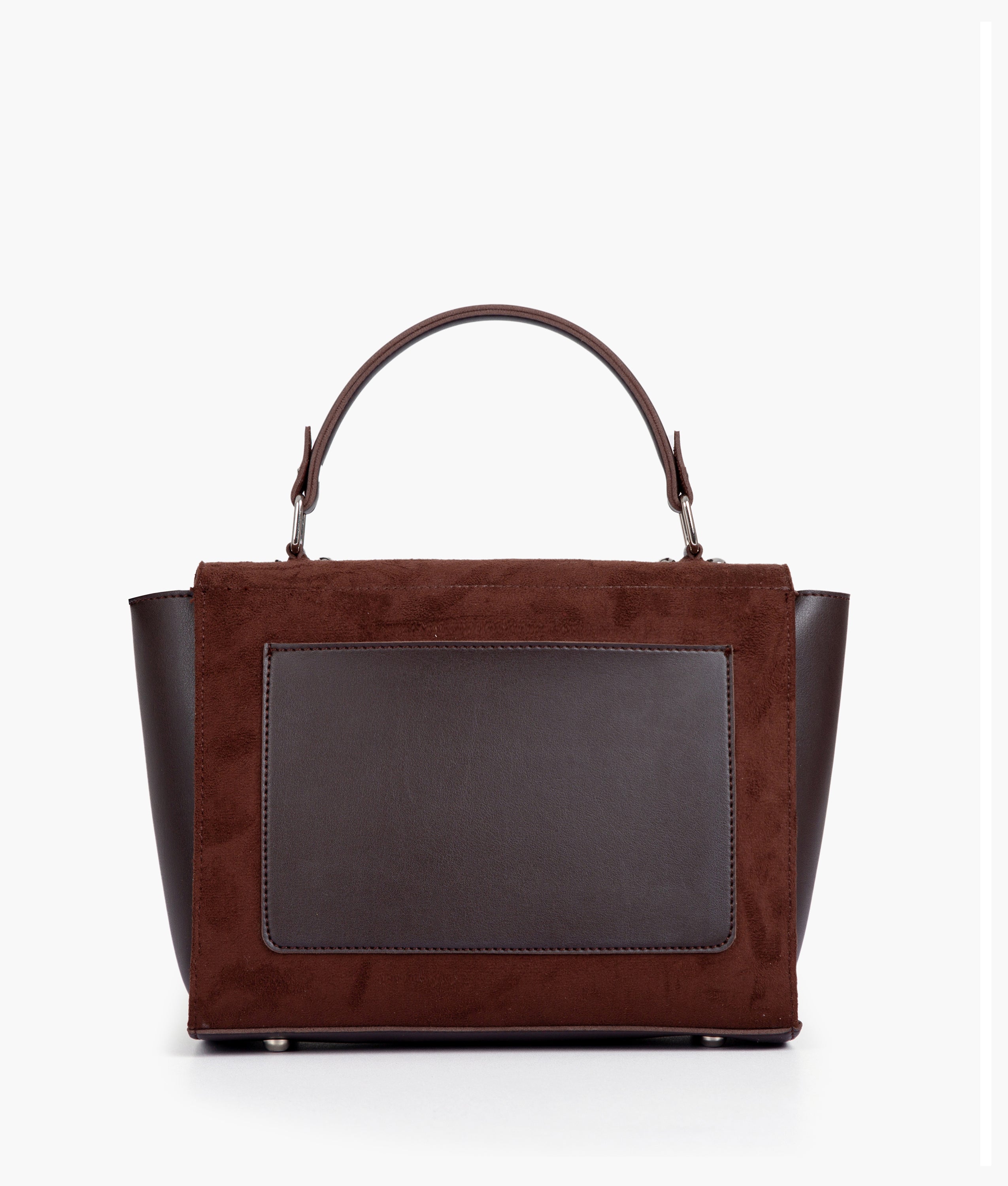 RTW Creation - Dark brown suede mini messenger bag