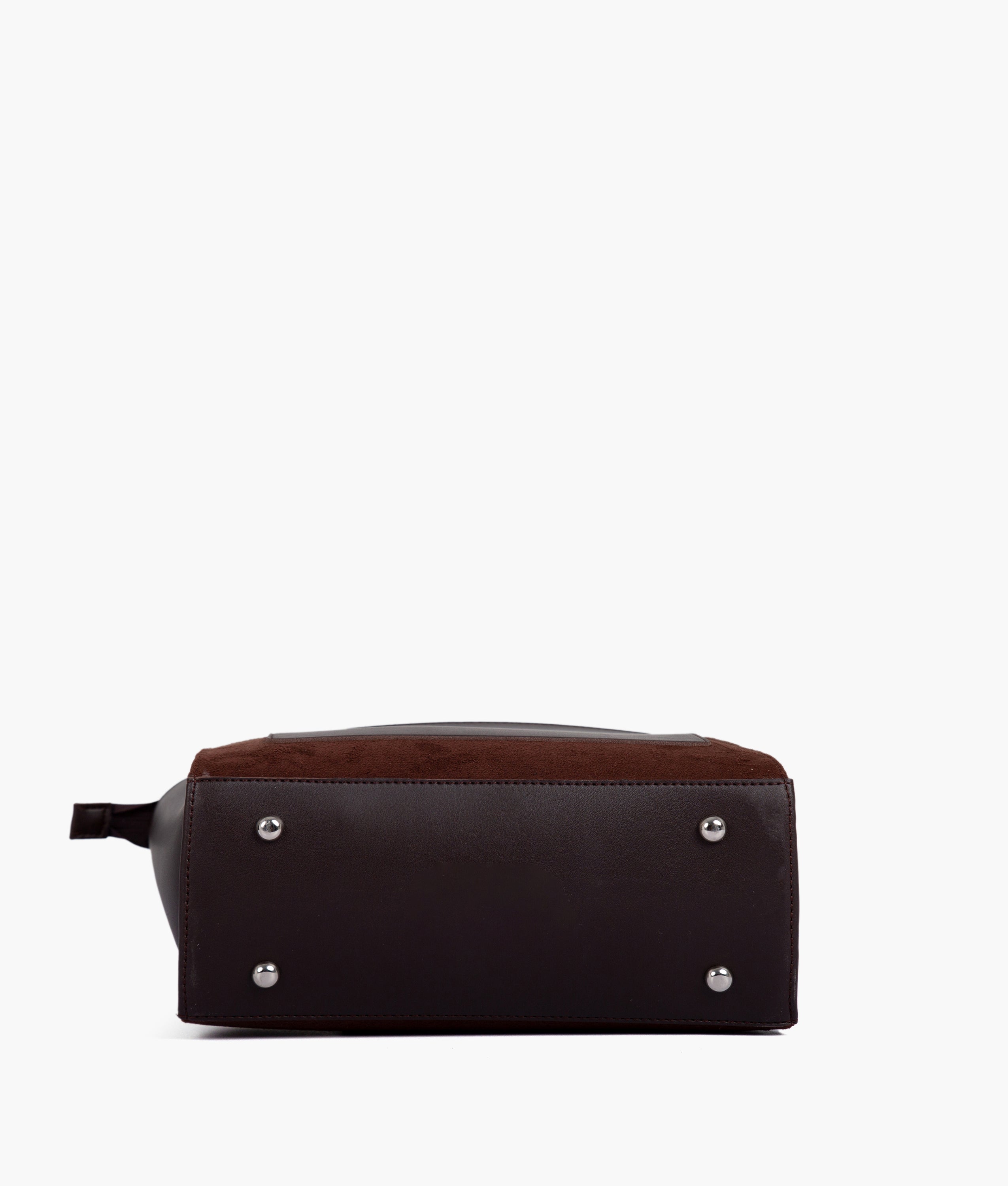 RTW Creation - Dark brown suede mini messenger bag