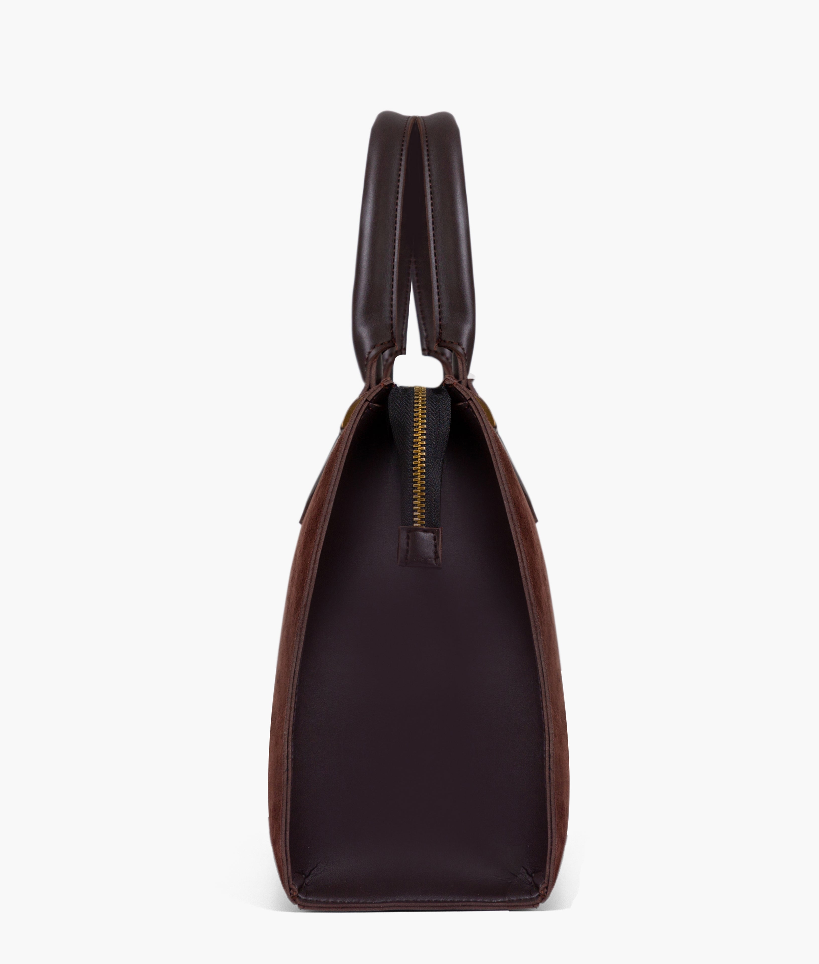 RTW Creation - Dark brown suede workplace handbag