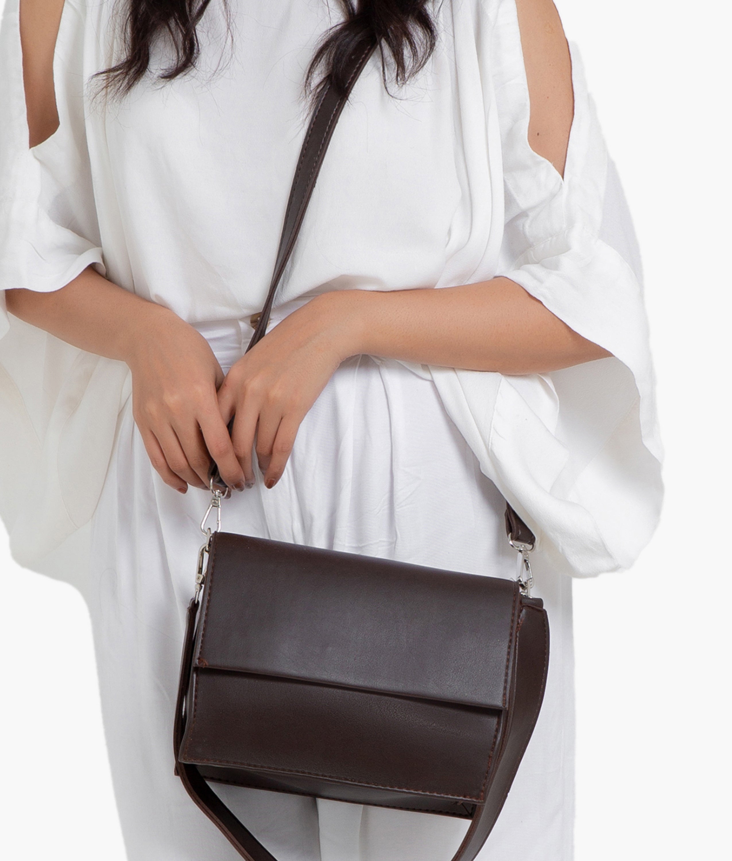 RTW Creation - Dark brown mini cross-body bag