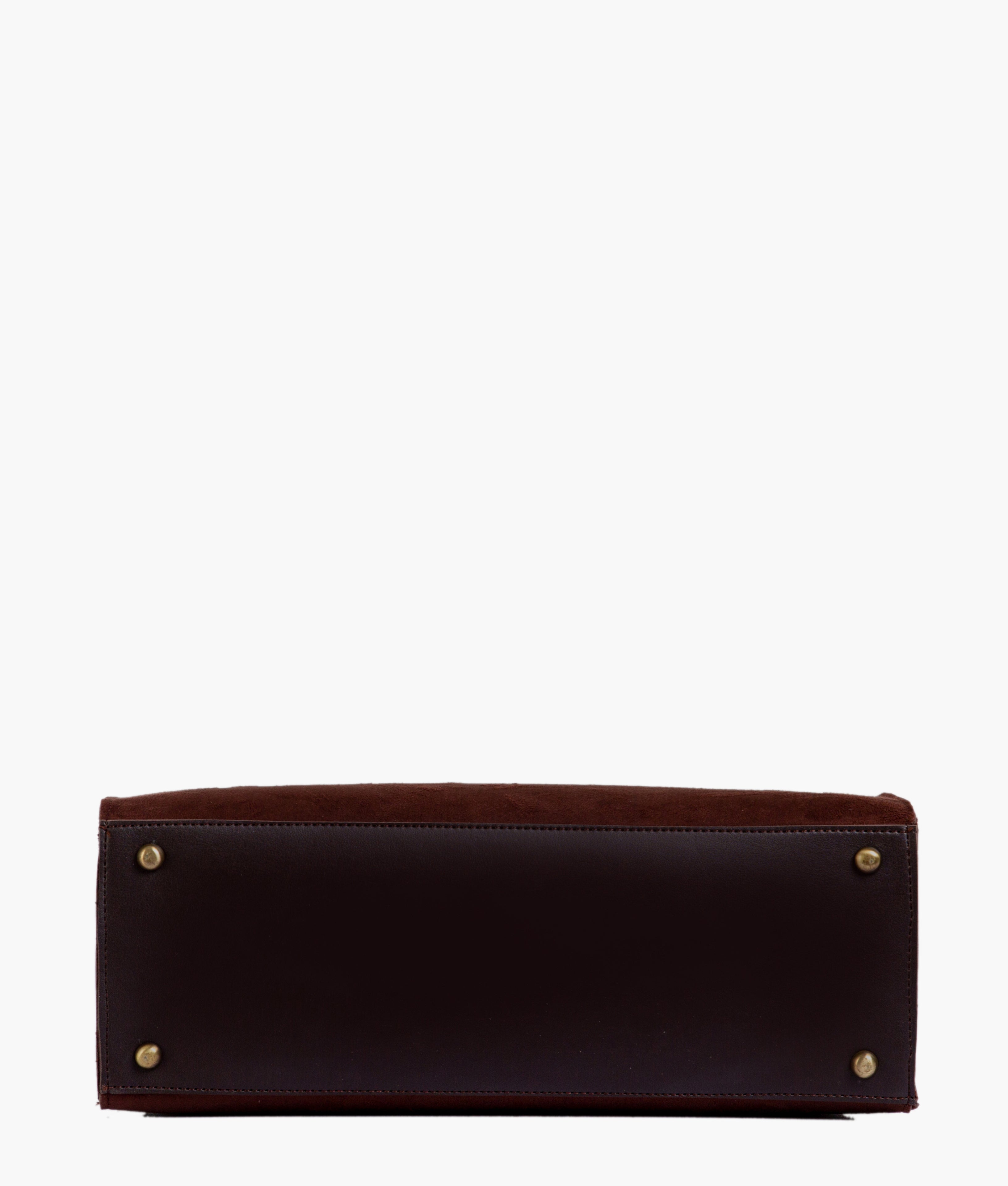 RTW Creation - Dark brown suede workplace handbag