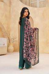 Qurb Stitched 3 Piece Winter Collection'2025-Deep Forest