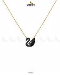 Delicate Black Swan Chain - Zeesy Jewellery