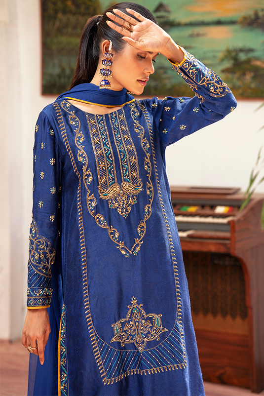 Zaaviay Stitched Eid Collection 2022  Deniz (Three Piece)