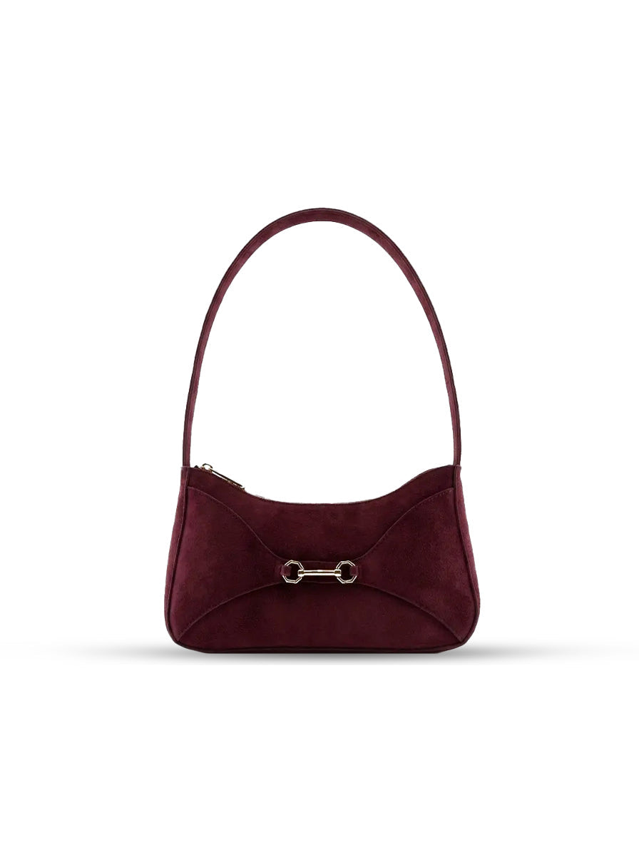 Derby Maroon women's shoulder bag in maroon by Bag X
