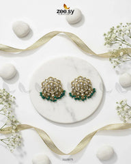 Dewdrop Earrings Golden Green - Zeesy Jewellery