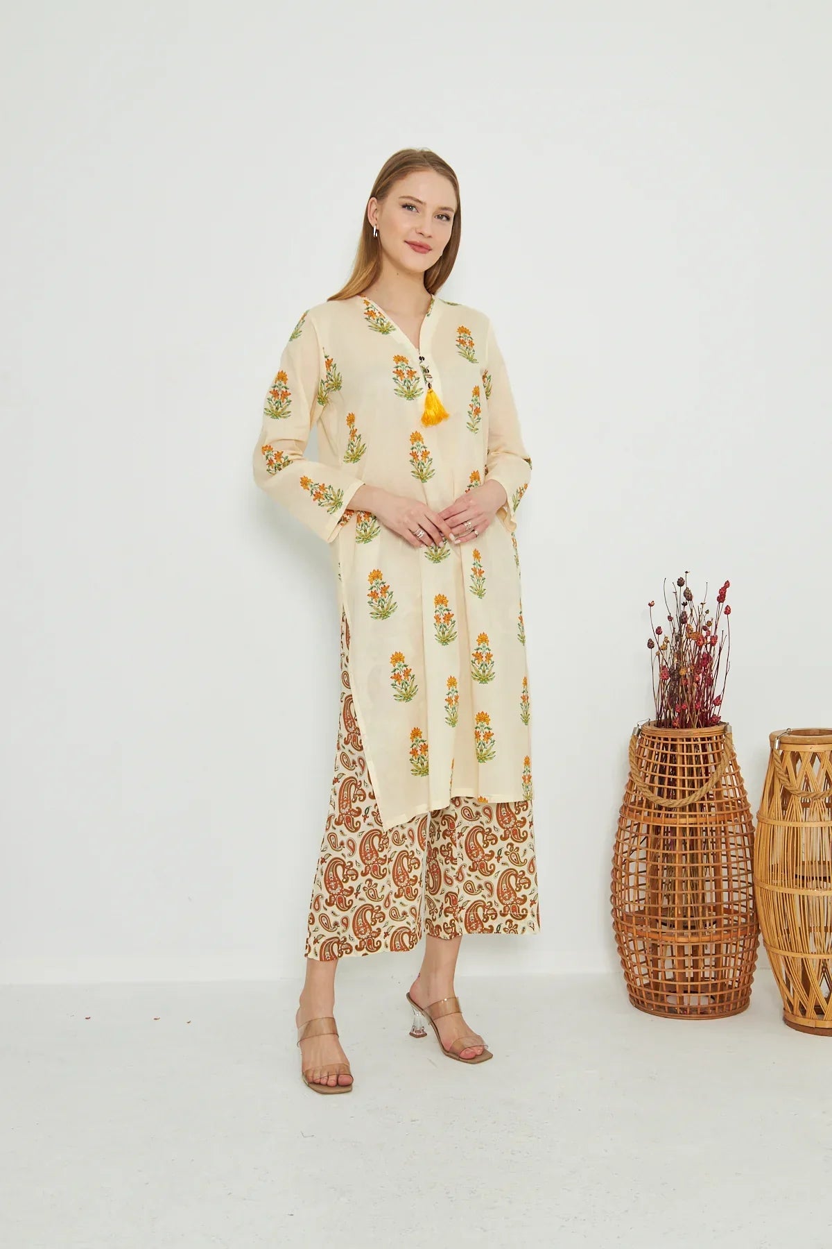 Dhaga Stitched 2 Piece Cambric Collection'2025-matching separate 0035