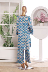 Khombi Stitched 2 Piece Cotton Casual Pret Suit-Distortion
