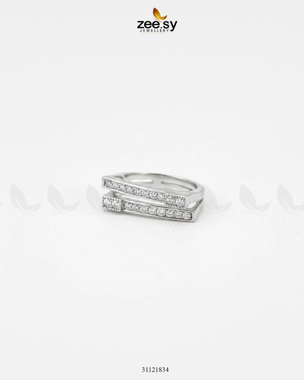 Double Trouble Cluster Pave Ring - Zeesy Jewellery