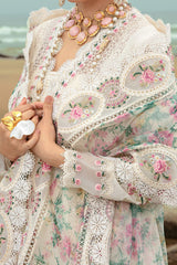 Saira Shakira Unstitched 3 Piece Luxury Lawn Suit-Doves Song Cloud
