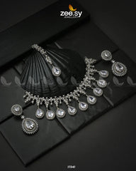 Drop Cut Necklace White - Zeesy Jewellery