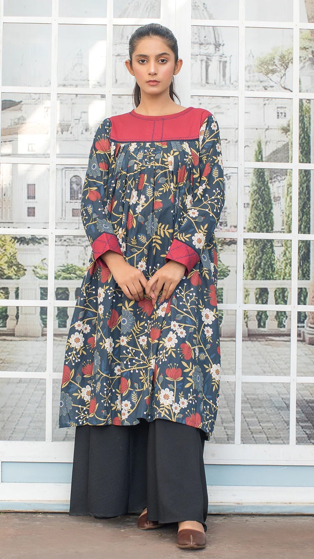 Urban Cut 1 Piece Embroidered Kurta
