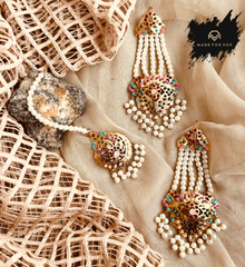 Made For Her-Aayat Traditional Earrings & Tikka Set - WM1045