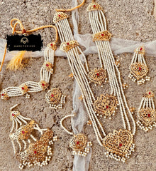 Made For Her-Celestial 3 Layered Hyderabadi Bridal Set - WM1051