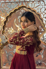 Gulab By Haniumaimaz Stitched 2 Piece Formals Suit-AFSANA