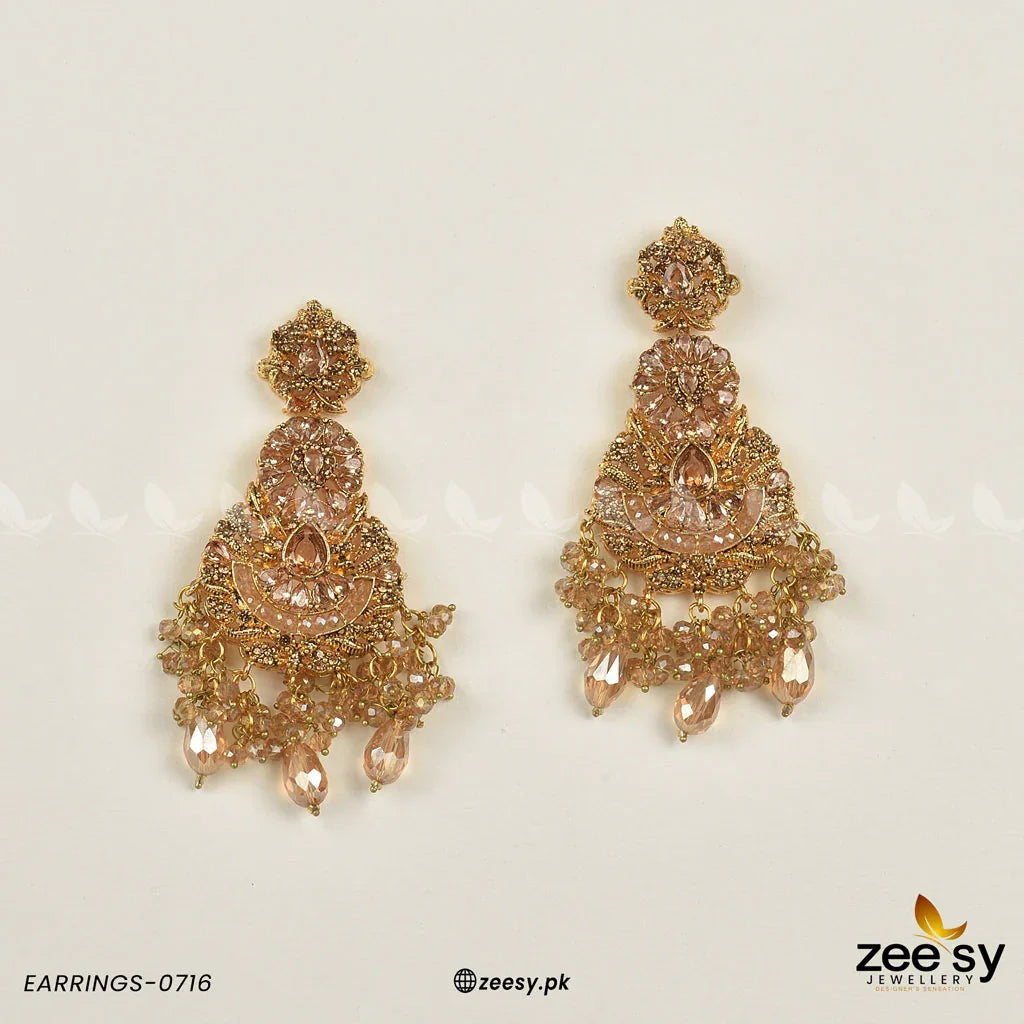 EARRINGS-0716 Champagne - Zeesy Jewellery