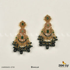 EARRINGS-0716 Green - Zeesy Jewellery