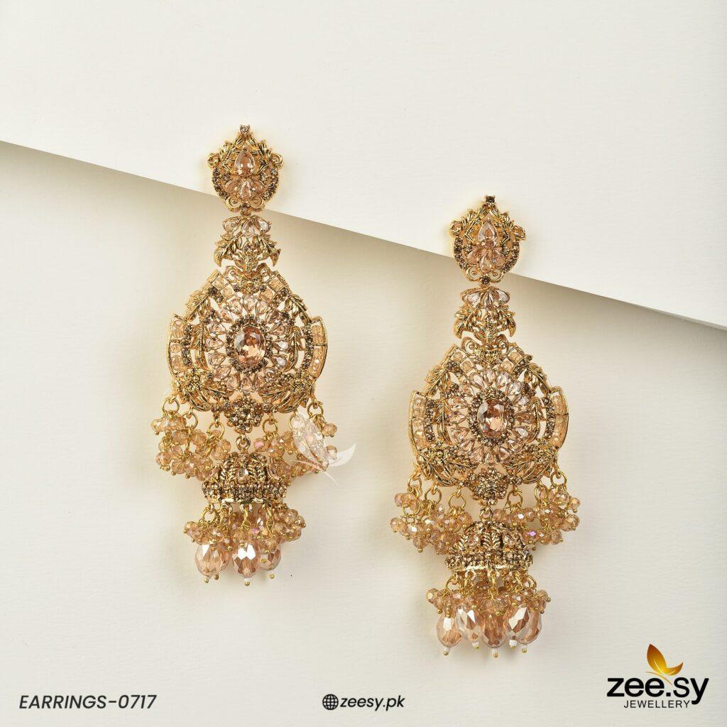 EARRINGS-0717 Champagne - Zeesy Jewellery