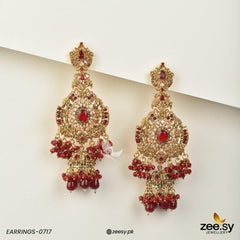EARRINGS-0717 Red - Zeesy Jewellery