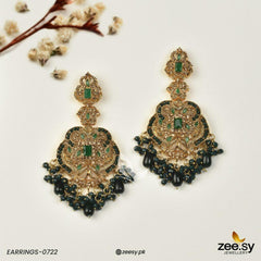EARRINGS-0722 Green - Zeesy Jewellery